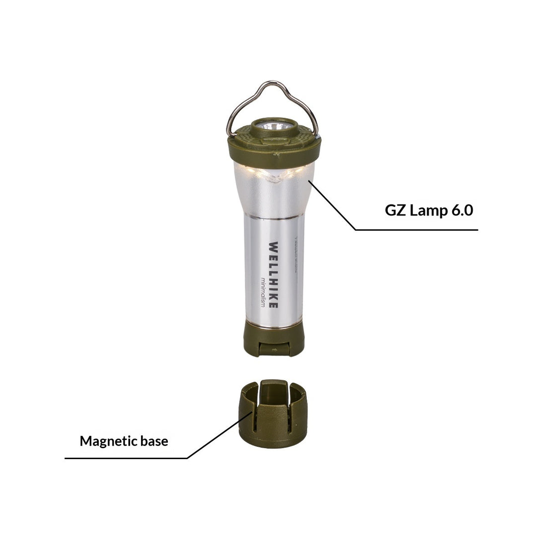 Camping Flashlight With An Incandescent Bulb