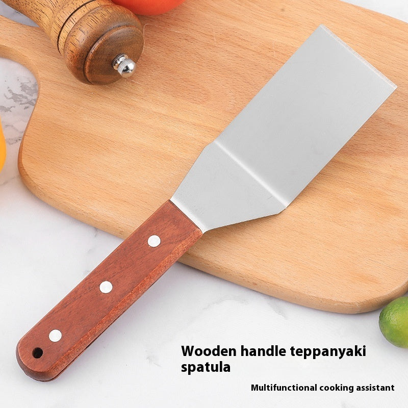 Teppanyaki Steak Shovel Spatula Tool Flat Mouth Pancake