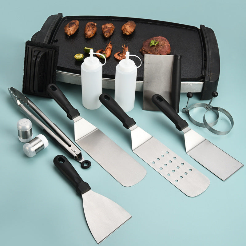 Ketchup Bottle Stainless Steel Teppanyaki Cooking Spatula Combination Barbecuing Tool
