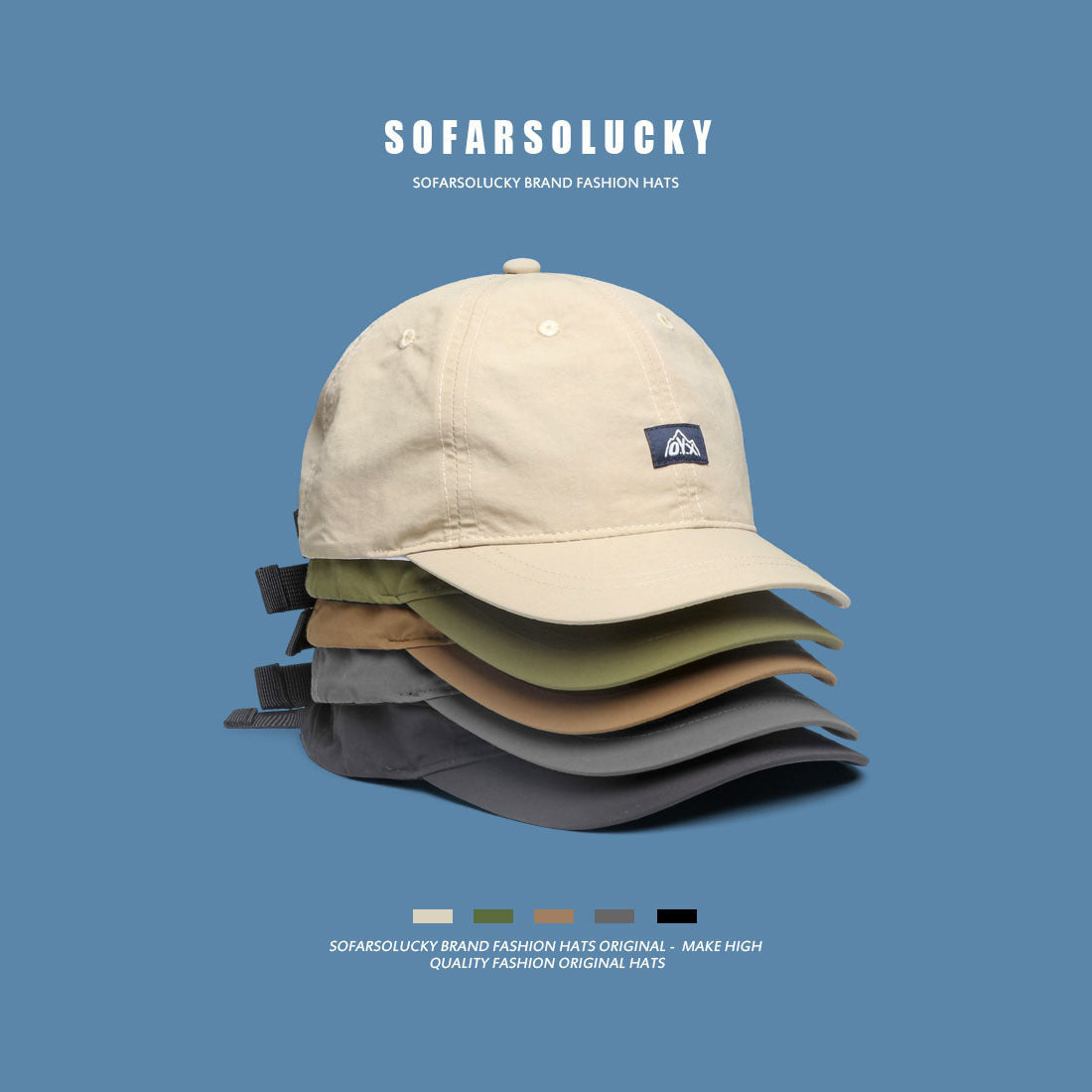 Simple Versatile American Retro Short-brim Cap