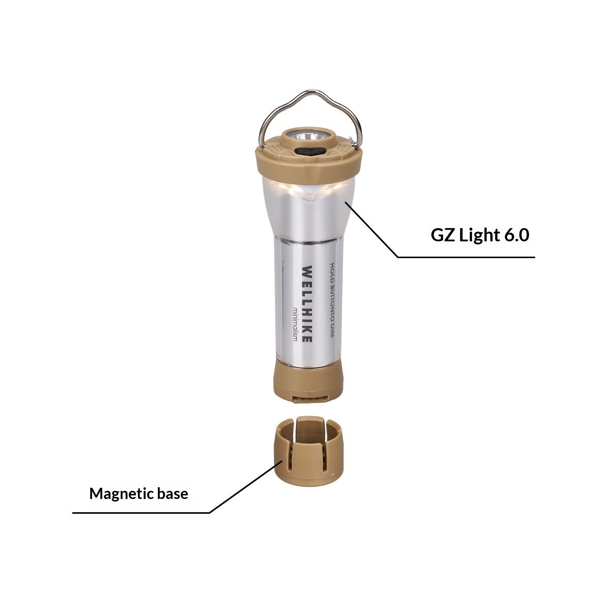 Camping Flashlight With An Incandescent Bulb