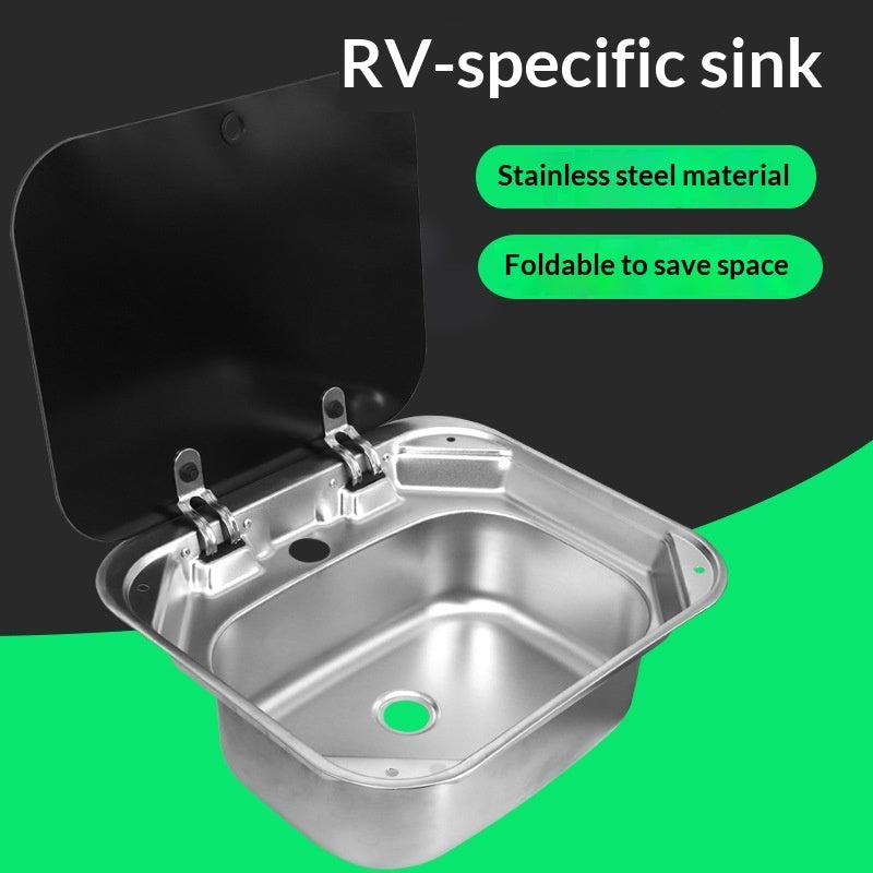 RV Sink With Lid Kitchen Washbasin