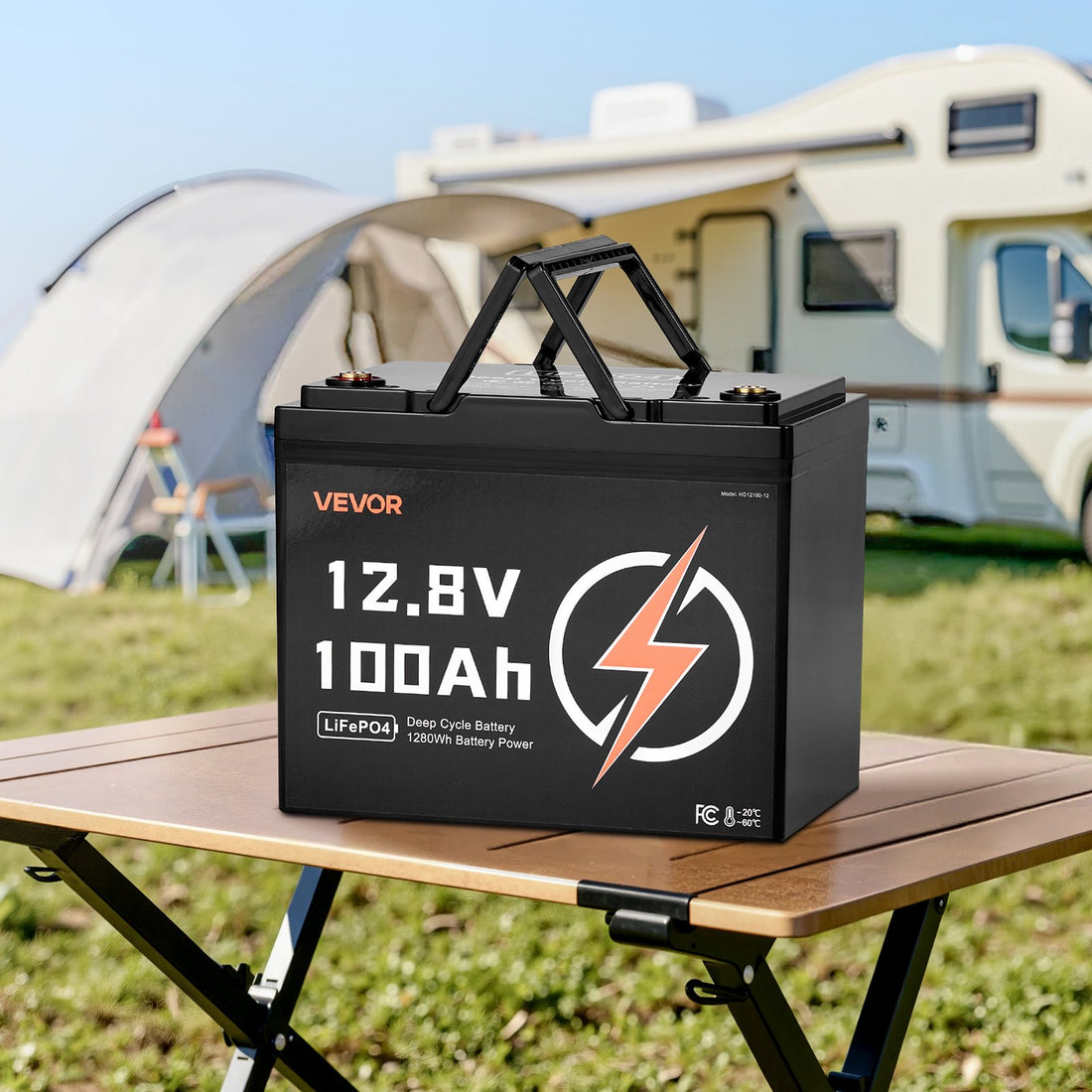 12V 100Ah Deep Cycle LiFePO4 Battery BMS Lithium Iron Phosphate Battery For RV