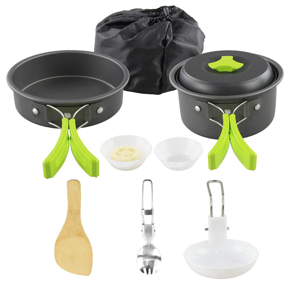 Camping Cookware Kit Aluminum Outdoor Cooking Set for Travel