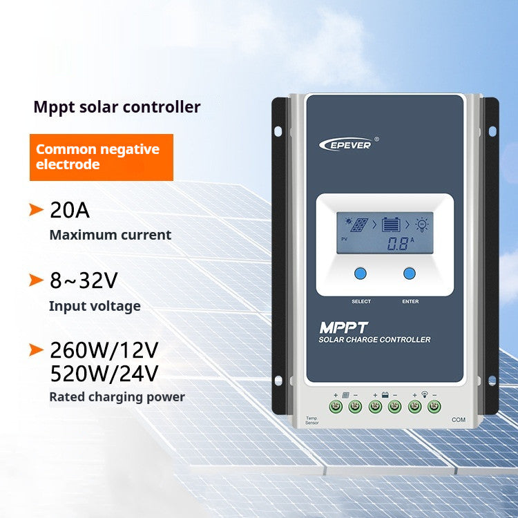 Total Negative Electrode RV Solar Controller