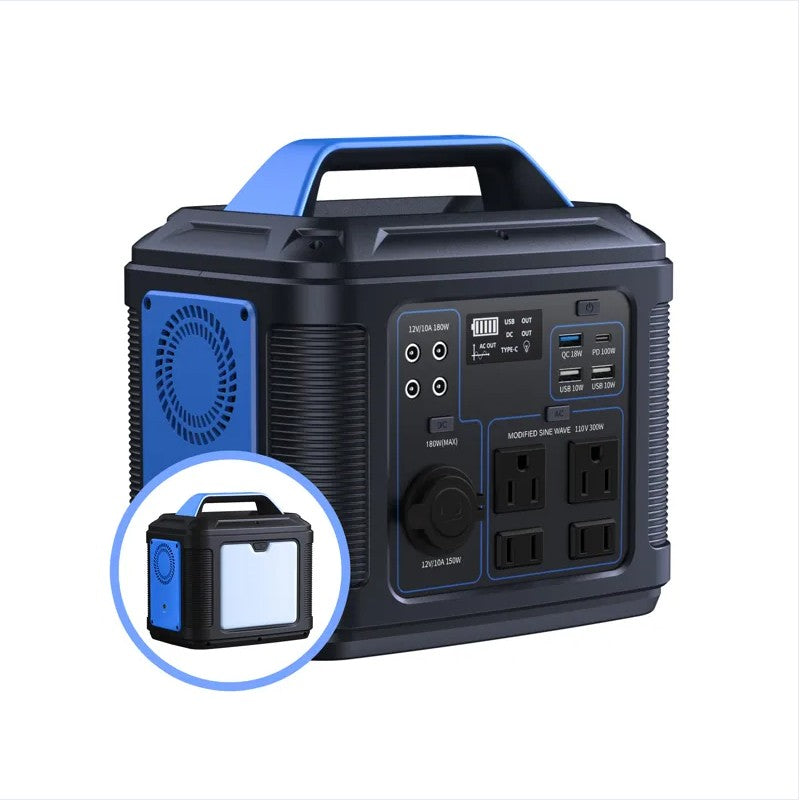 296Wh 80000mAh Lithium Battery Generator Solar For Outdoor Camping RV Home