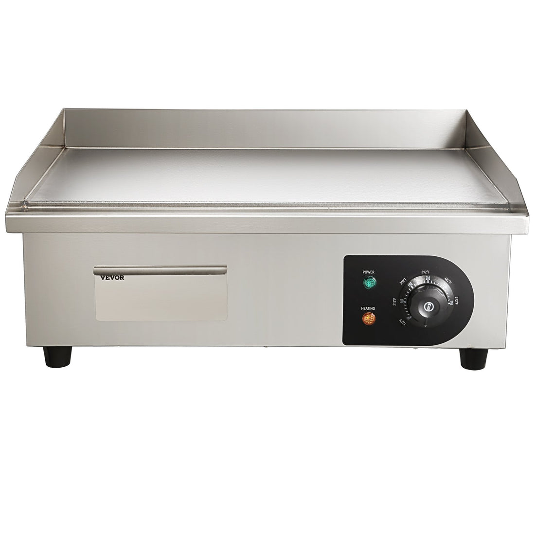 VEVOR ,1600W Countertop Flat Top  Steel Teppanyaki Grill With Iron Cooking Plate Adjustable Temp Control 2 Shovels & Brushes, 110V