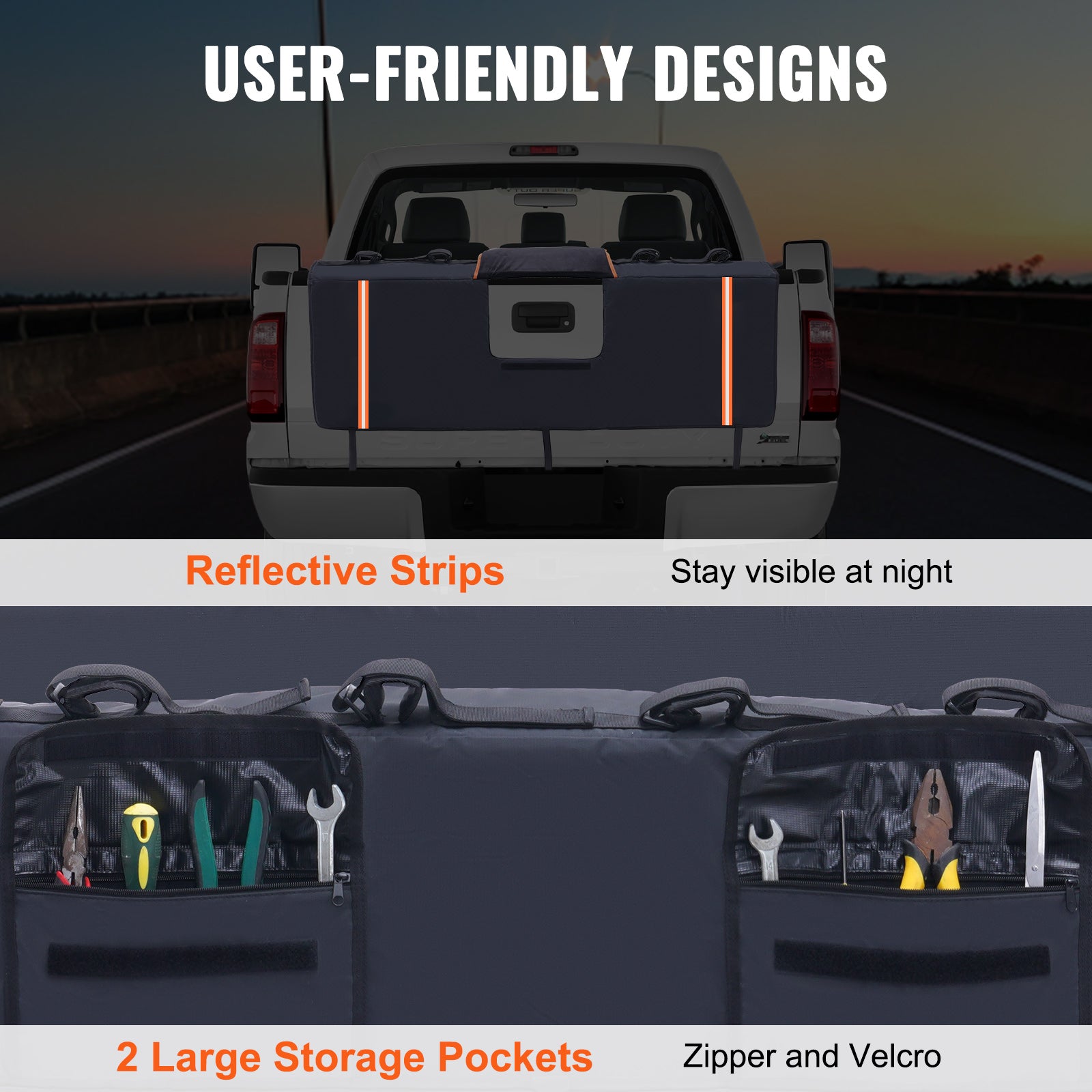 VEVOR 53-inch Tailgate Pad 5Bike Pickup Truck Bed Tailgate Pad Protector Cover