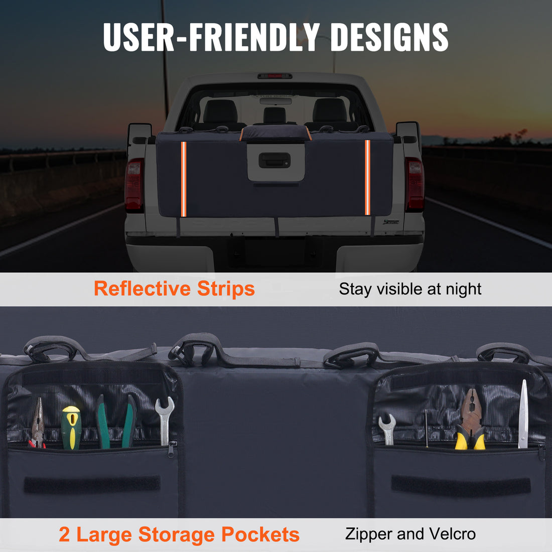 VEVOR 53-inch Tailgate Pad 5Bike Pickup Truck Bed Tailgate Pad Protector Cover