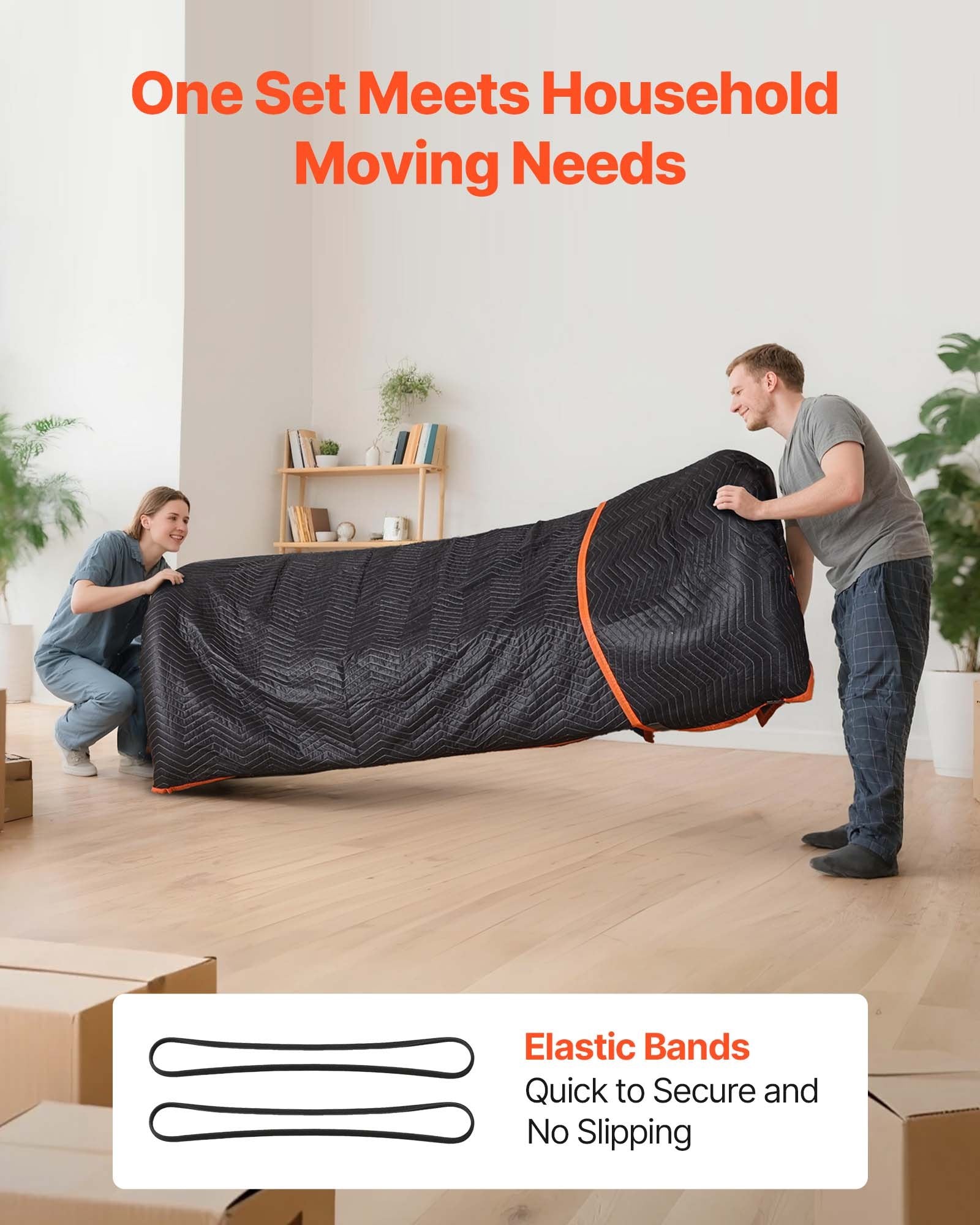 Moving Blankets 6 Pcs, 80 X 72 In 35 Lbs-dz Large Packing Blankets With Cotton Filling, Heavy Duty Nonwoven Fabric Padded Moving Blanket For Shipping, Wrapping, Protecting Furniture