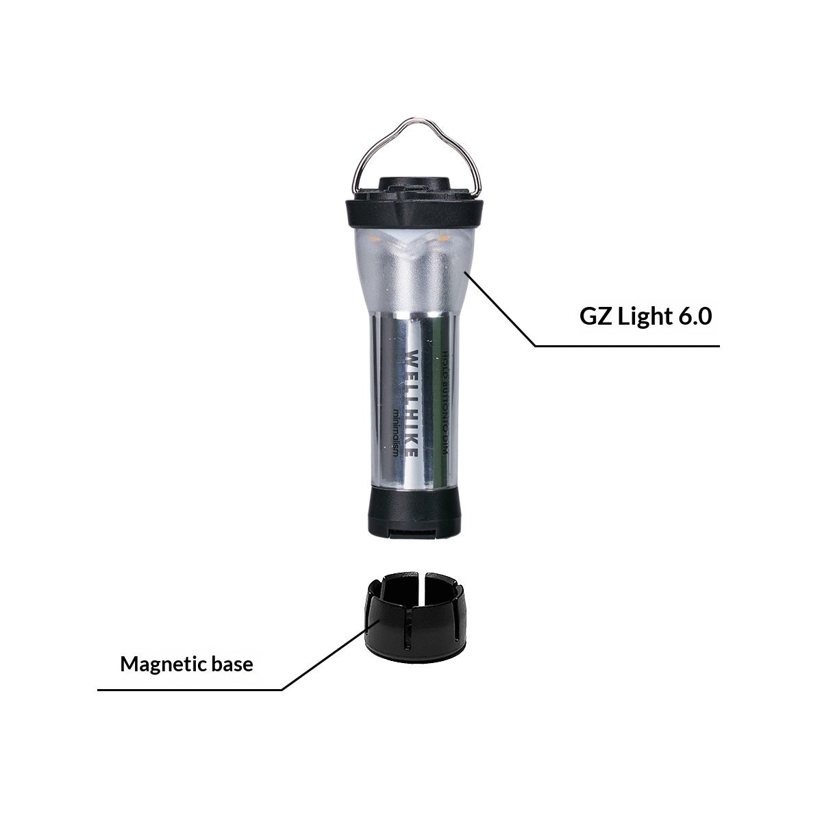 Camping Flashlight With An Incandescent Bulb