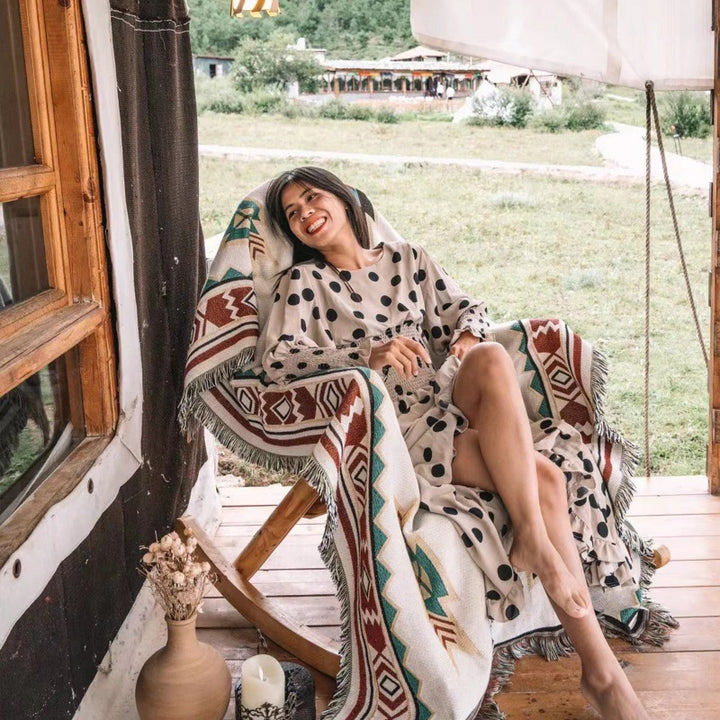 Wind Camping Rugs Outdoor Picnic Blanket Nap Blanket Bohemian Nap Blanket