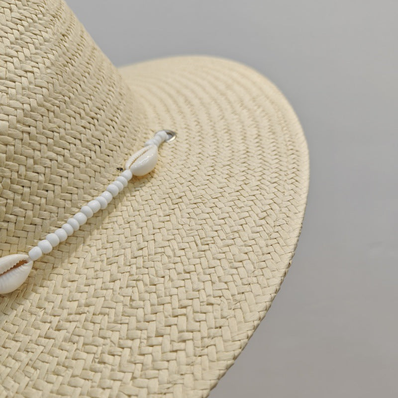 Stylish Flat-brim Sun Hat For Summer Outings And The Beach