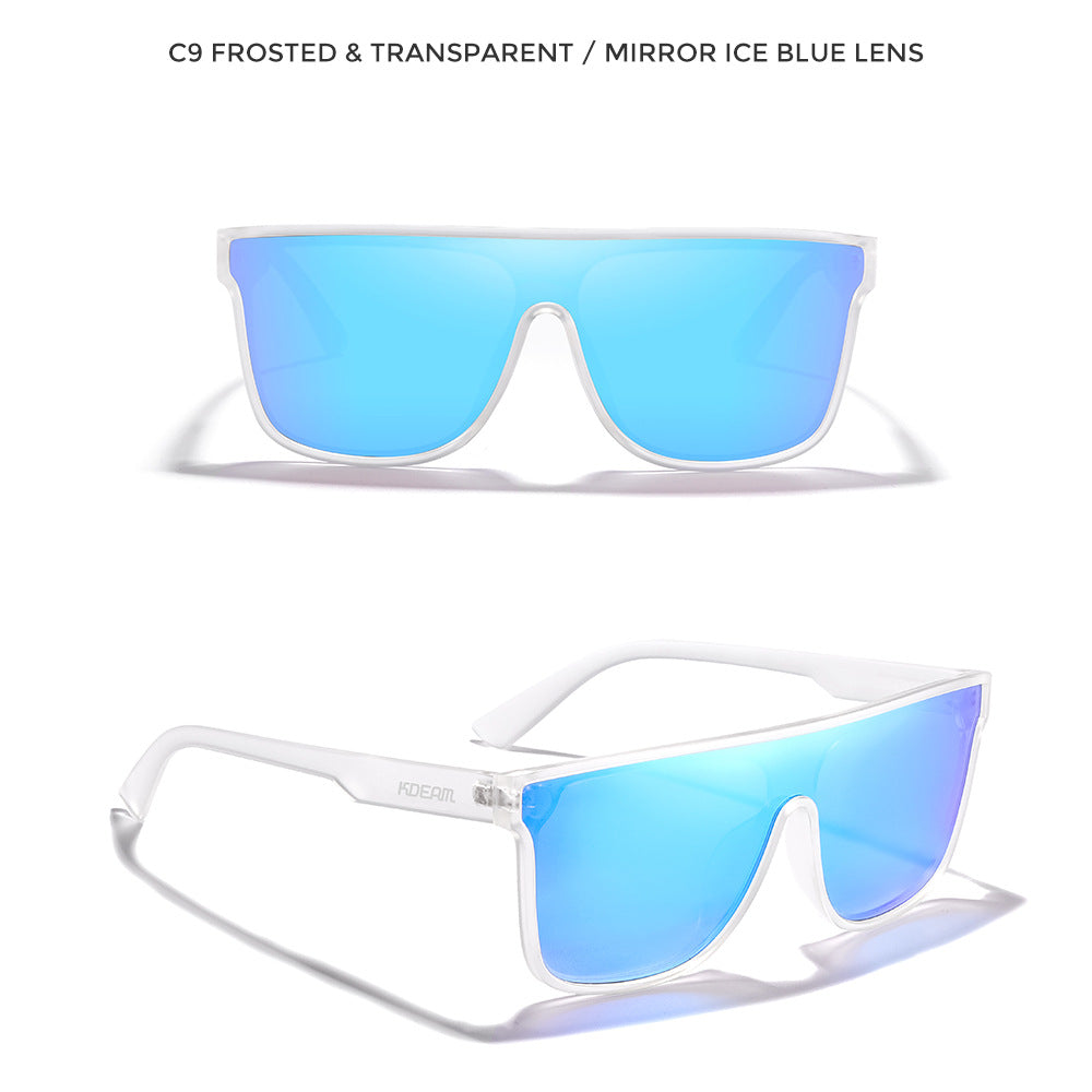 New European And American Large Frame Conjoined Polarized Sunglasses