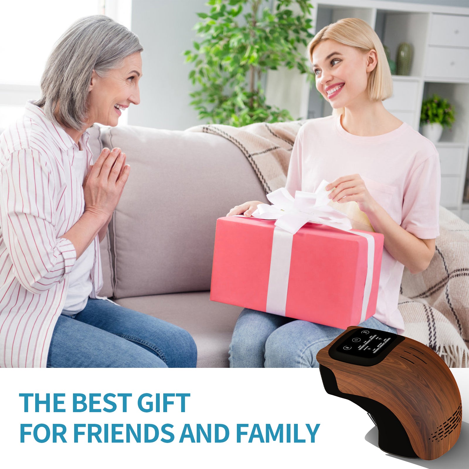 Electric Smart Knee Massager Rechargeable Pain Relief with Heating